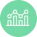 Training management icon representing physical and online program coordination